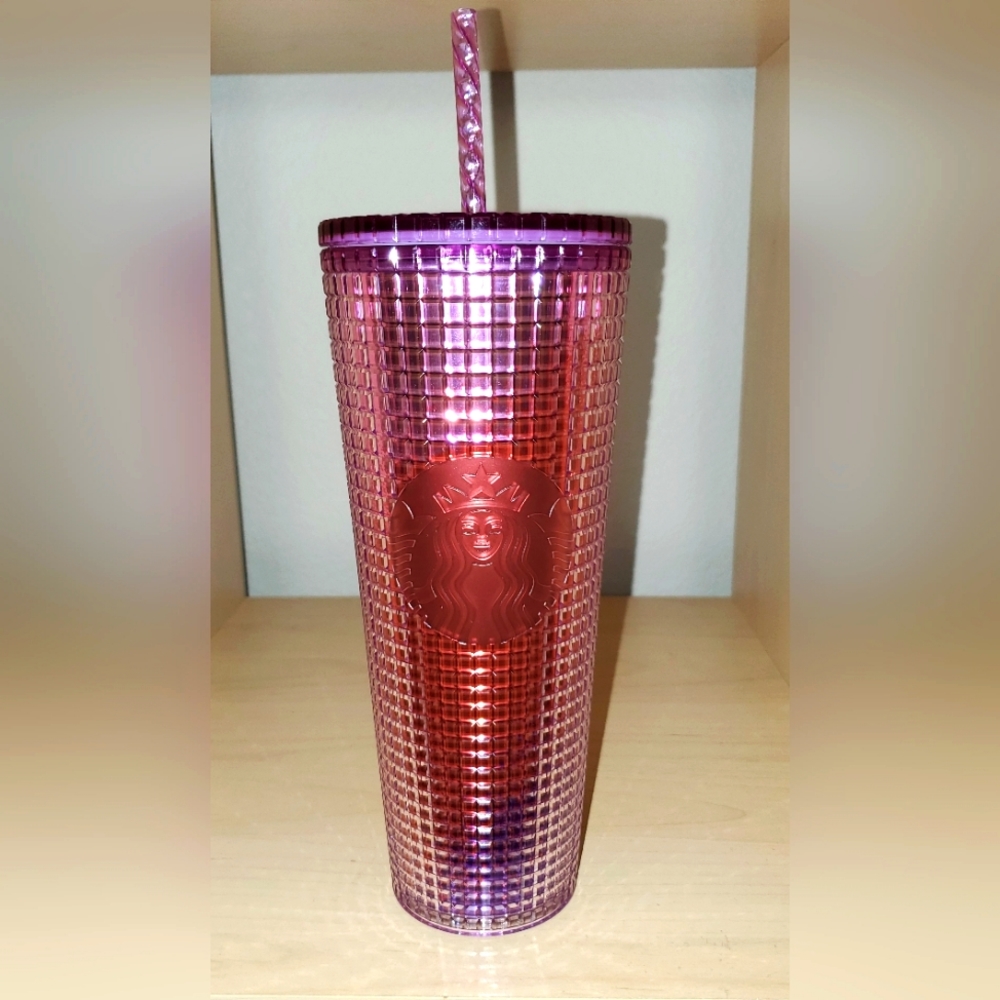 Starbucks Summer Red/Purple Grid